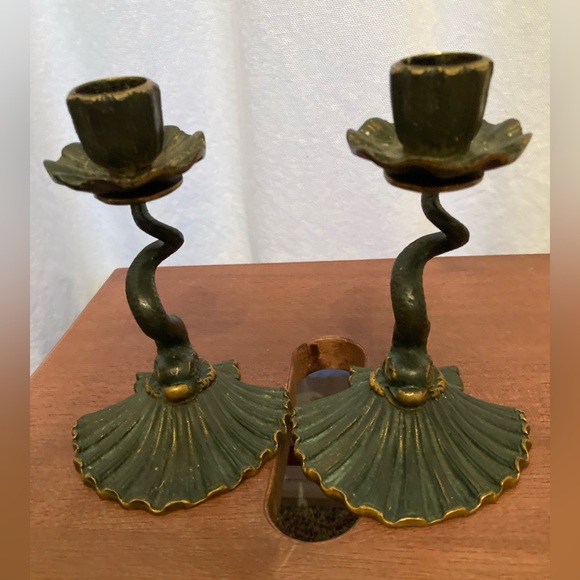 🍁VTG Made in Spain Art Deco Candle Holders - Picture 3 of 6
